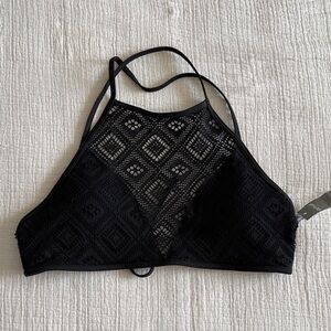 aerie black swim top / NWT / M